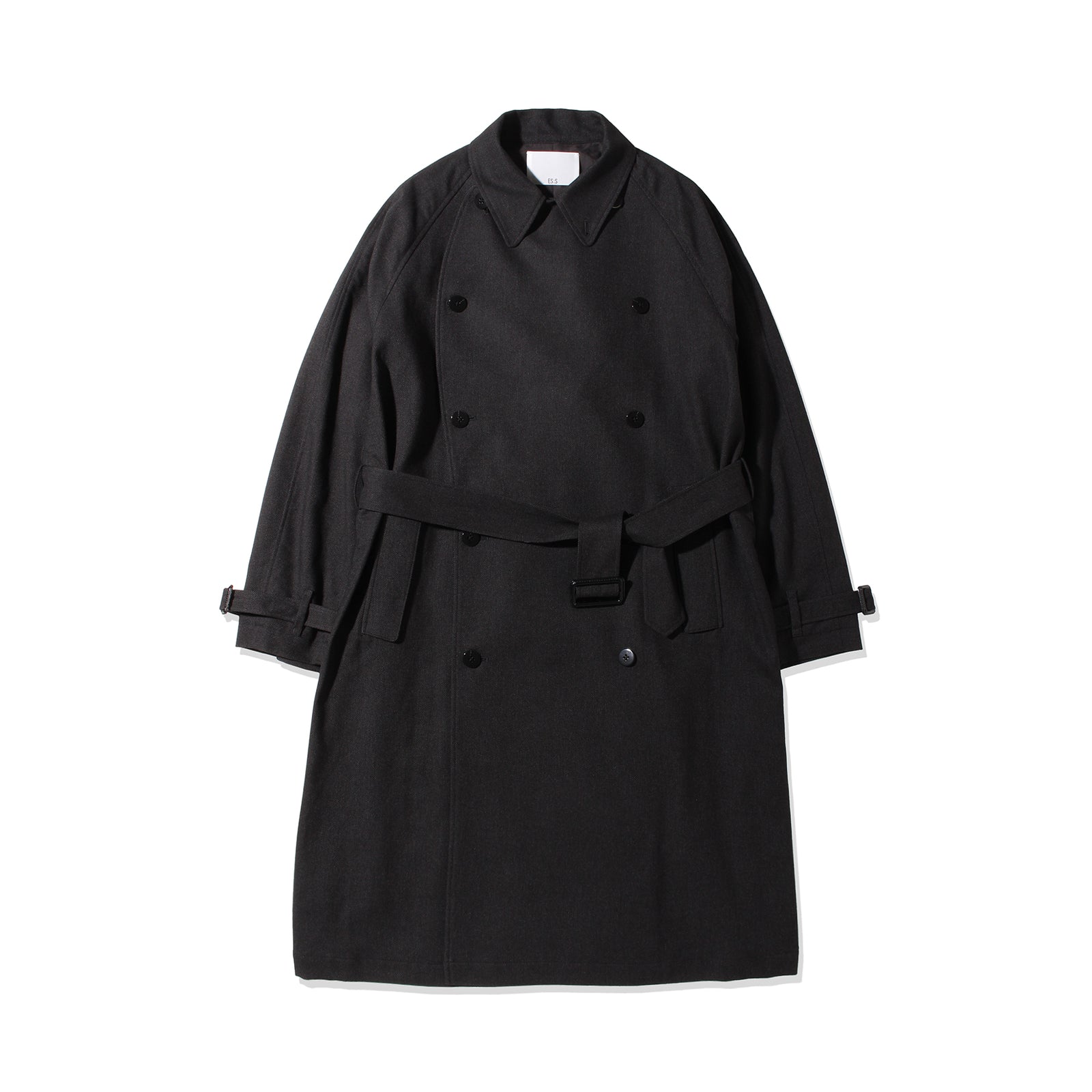 トレンチコート バーズアイ ブラック – MINIMAL WARDROBE（ミニマル