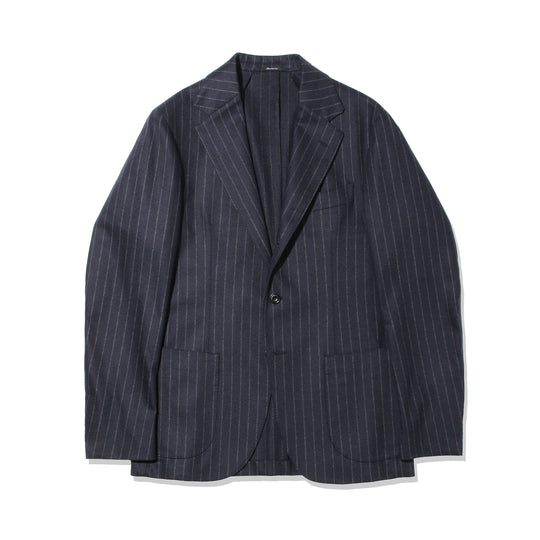 【干場別注】 チョークストライプスーツ ネイビー