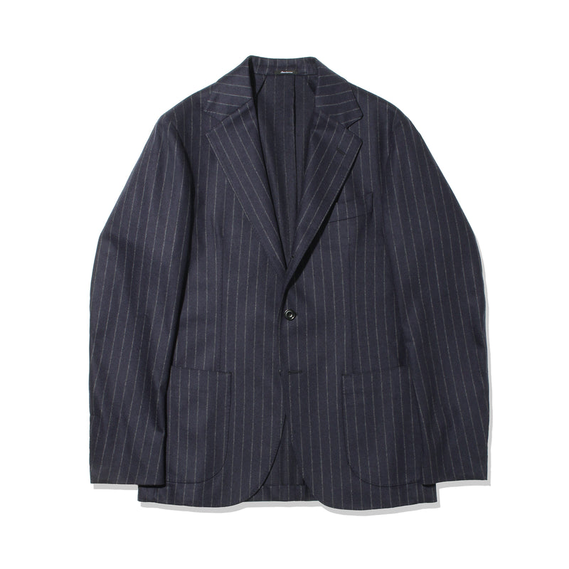 【干場別注】 チョークストライプスーツ ネイビー