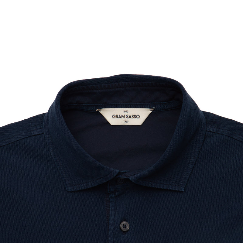 鹿の子 製品染め ポロシャツ S/SLV ネイビー – MINIMAL WARDROBE