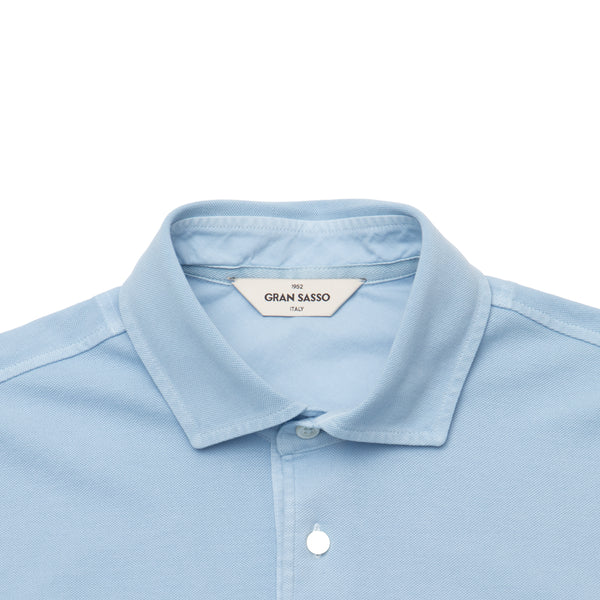 鹿の子 製品染め ポロシャツ S/SLV サックス – MINIMAL WARDROBE