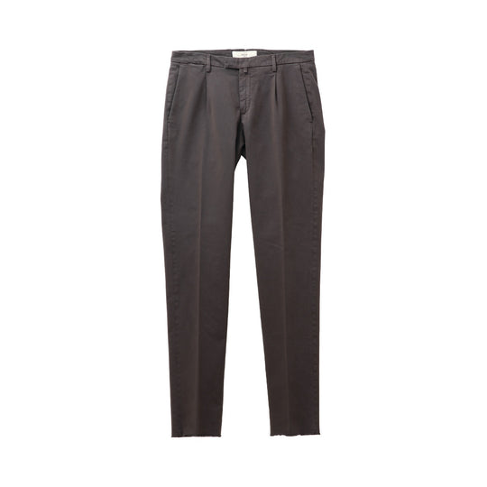 26AW BG07 コットンストレッチ ワンプリーツ テーパードパンツ ブラウン