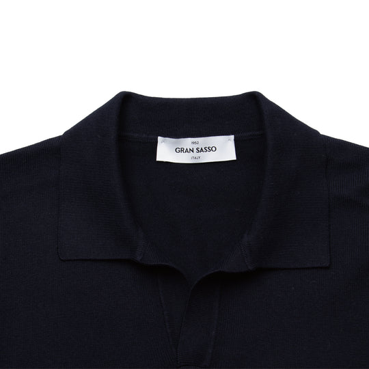 12G ソフトコットン スキッパー S/SLV ネイビー