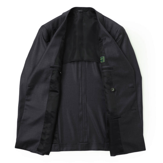 【待望のダブルが登場】Per noi  セットアップ ダブル 6B ワンプリーツ ウール Super 130's ネイビー