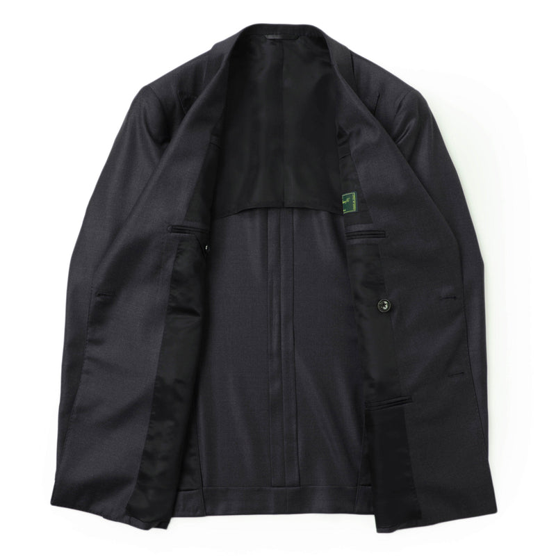 【待望のダブルが登場】Per noi  セットアップ ダブル 6B ワンプリーツ ウール Super 130's ネイビー