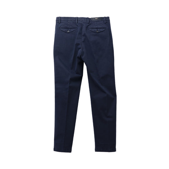 26AW BG02 コットンストレッチ 2プリーツパンツ ネイビー
