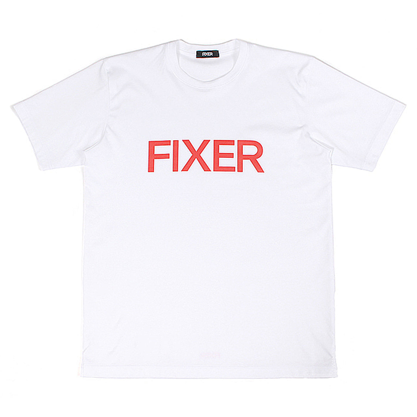 プリントクルーネックTシャツ ホワイト×レッド – MINIMAL