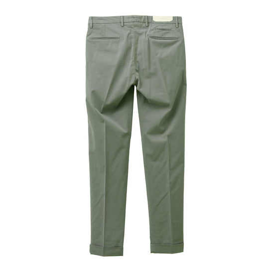 26SS BG07 コットン ストレッチ ワンプリーツ テーパードパンツ ライトグリーン