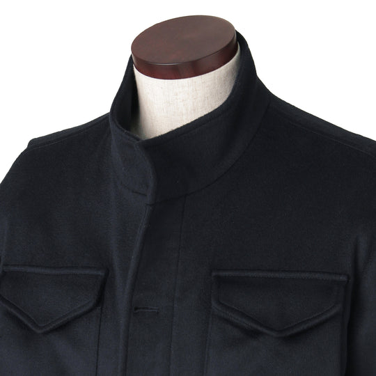 カシミヤM-65フィールドジャケット ネイビー