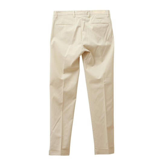 26SS BG07 コットン ストレッチ ワンプリーツ テーパードパンツ オフホワイト