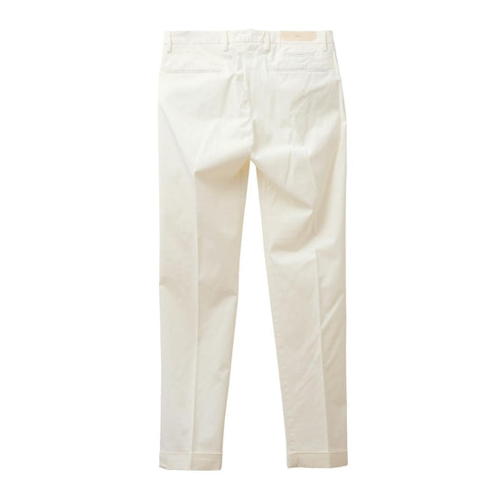 26SS BG07 コットン ストレッチ ワンプリーツ テーパードパンツ ホワイト