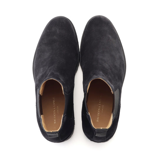 スエードチェルシーブーツ ブラック