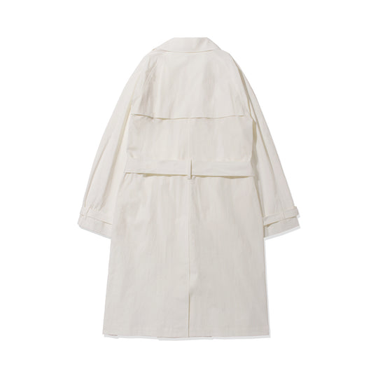 トレンチコート コットンリネン ホワイト