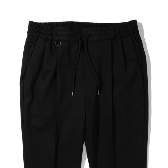 Duplex Cotton  Jersey トラベル スマートラウンジテーパードパンツ コンフォートフィット ブラック