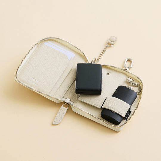 Key Case W Wキーケース 110 オフホワイト