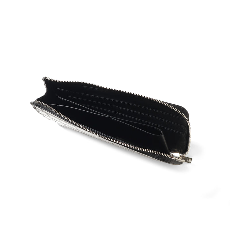 クロコダイル L字ロングジップウォレット ブラック – MINIMAL WARDROBE
