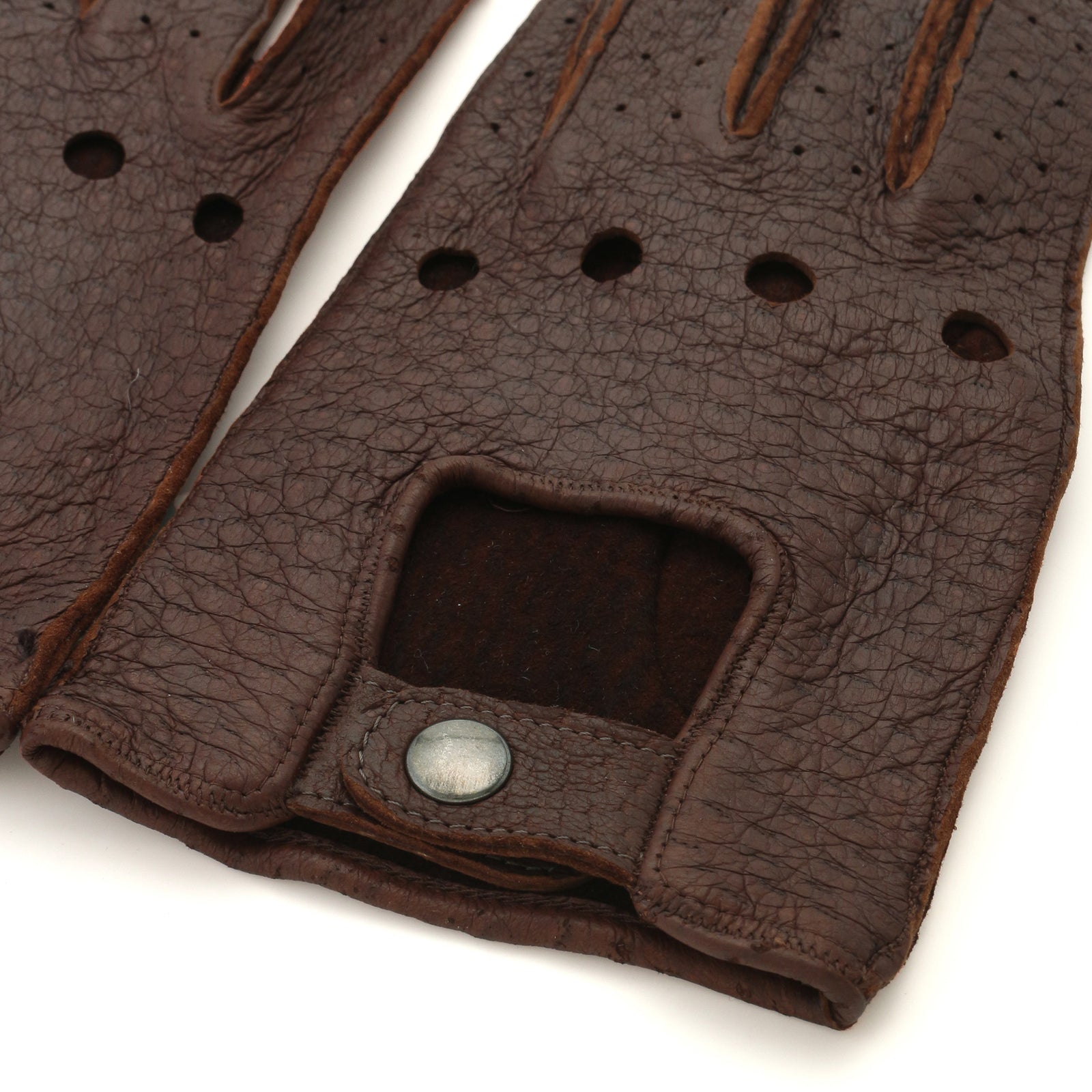 老舗 Otto Kessler ペッカリー レザー手袋 ブラウン 老舗 Otto Kessler