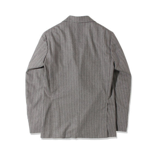 【干場別注】 チョークストライプスーツ グレー