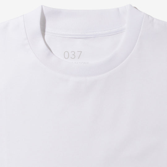 037_WW シルケットクルーネック ベーシックTシャツ ホワイト