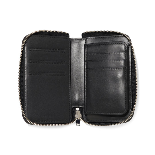 クロコダイル ミッドジップウォレット ブラック