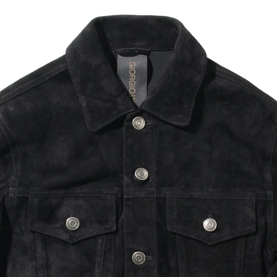干場別注 トラッカーストレッチジャケット NERO