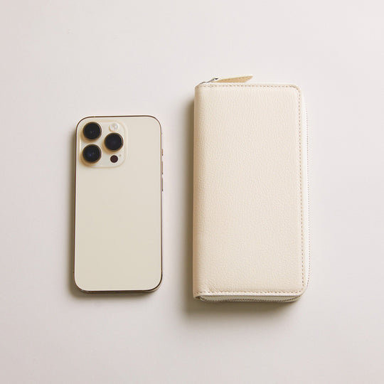 Mini Round Zip Long Wallet 長財布 409 オフホワイト