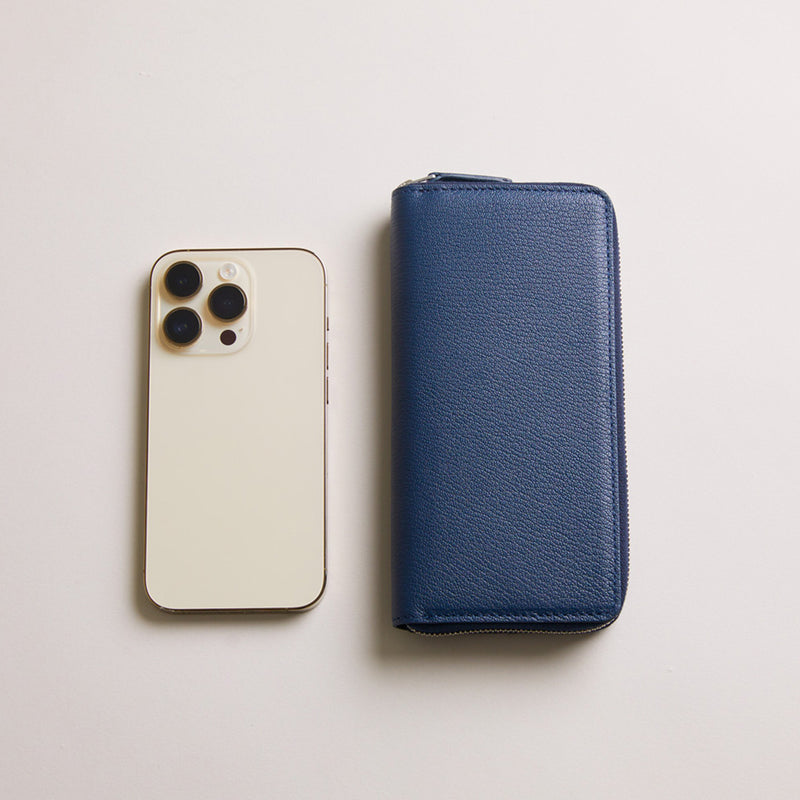 Mini Round Zip Long Wallet 長財布 409 ネイビー – MINIMAL WARDROBE