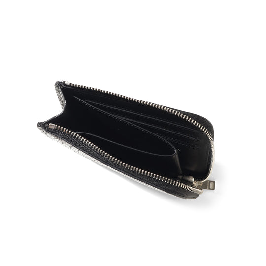 クロコダイル L字ジップウォレット ブラック