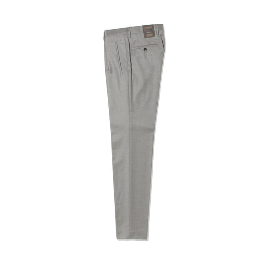 テーパードフィット1プリーツパンツ ライトグレー