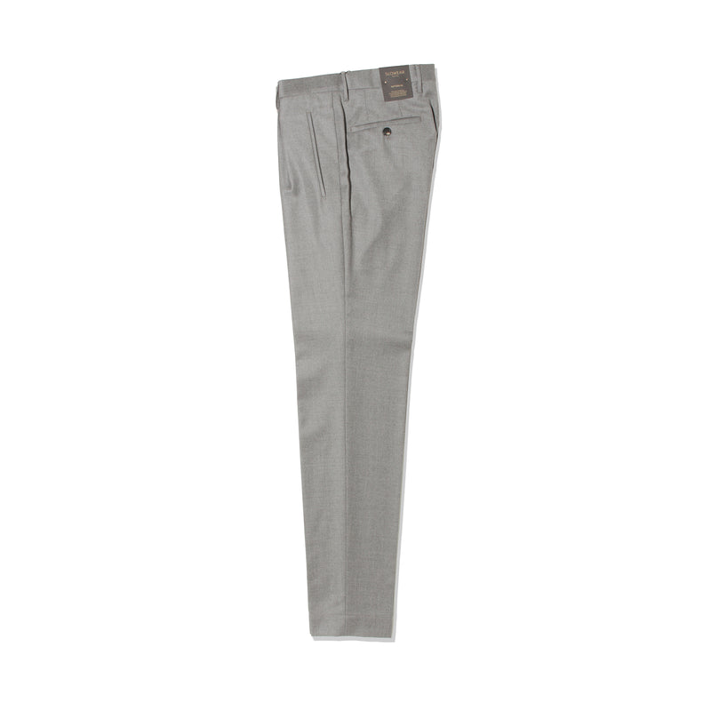 スリムフィット ライトグレー パンツ テーパードフィット1プリーツパンツ ライトグレー – MINIMAL WARDROBE