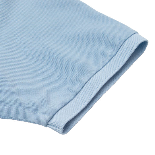 鹿の子 製品染め ポロシャツ S/SLV サックス