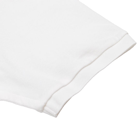 鹿の子 製品染め ポロシャツ S/SLV ホワイト