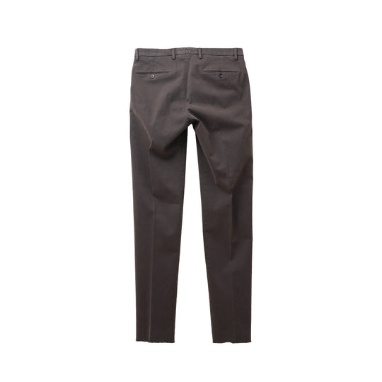 26AW BG07 コットンストレッチ ワンプリーツ テーパードパンツ ブラウン