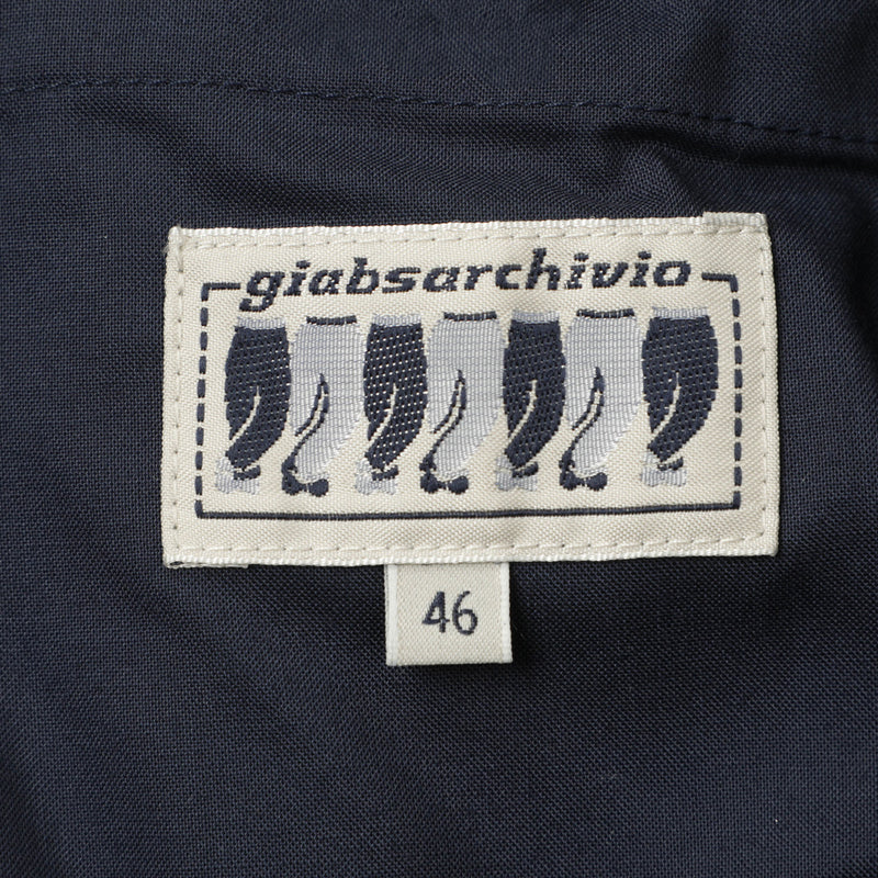 【干場義雅×菅原靴店 コラボ別注モデル】【国内2店舗限定販売】 giabsarchivio ジャブスアルキヴィオ MSH/R3 前後永久クリース ウールパンツ A7072U ブラック