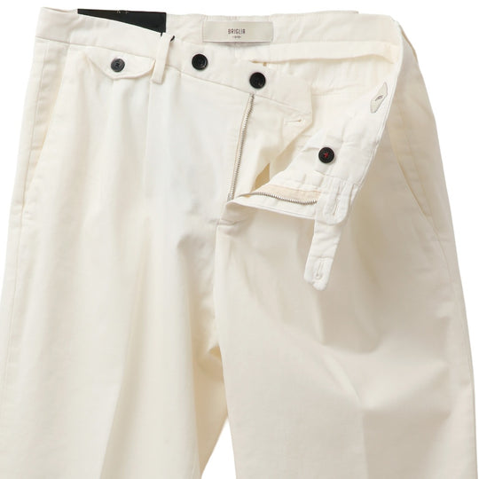 26AW BG02 コットンストレッチ 2プリーツパンツ ホワイト
