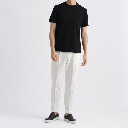【リニューアルモデル】SUVIN PLATINUMテーラードポケットTシャツ ブラック