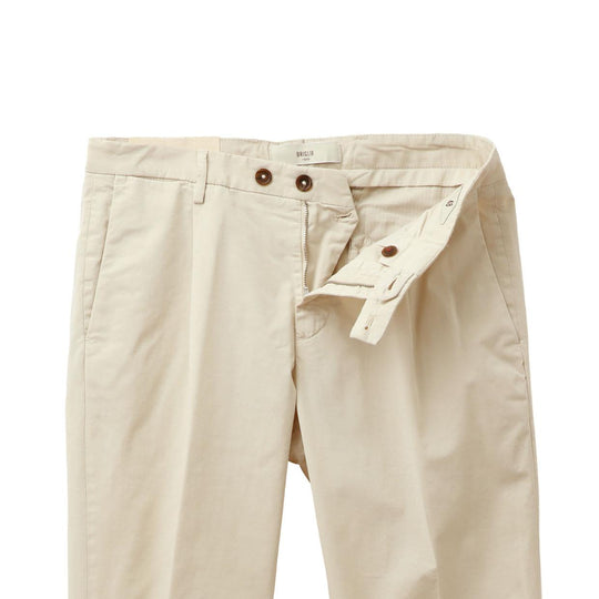 26SS BG07 コットン ストレッチ ワンプリーツ テーパードパンツ オフホワイト