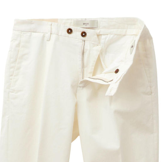 26SS BG07 コットン ストレッチ ワンプリーツ テーパードパンツ ホワイト