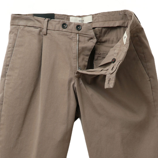 26AW BG07 コットンストレッチ ワンプリーツ テーパードパンツ ベージュ