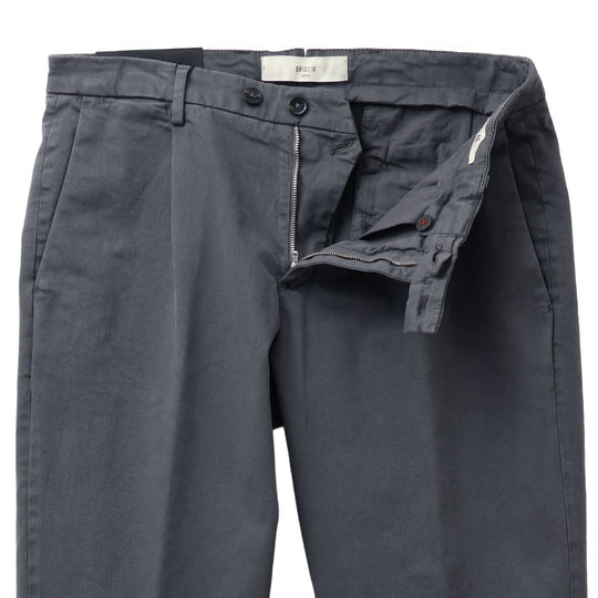 26AW BG07 コットンストレッチ ワンプリーツ テーパードパンツ グレー