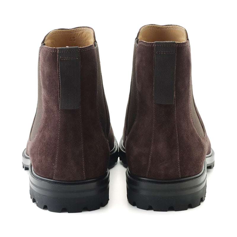 スエードチェルシーブーツ ダークブラウン