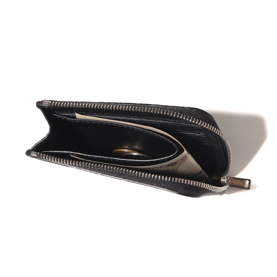 トリヨン・モーリス L字 ジップウォレット ブラック