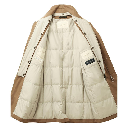 超絶コラボ 干場×BEAMS×菅原靴店×Gente di Mare 4社別注 ニュースポルベリーノコート キャメル