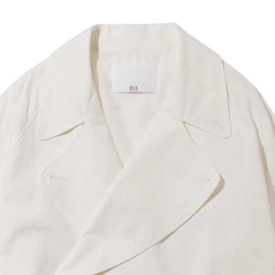 トレンチコート コットンリネン ホワイト