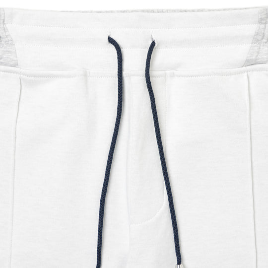 永久クリース パンツ コットン ホワイト/グレー