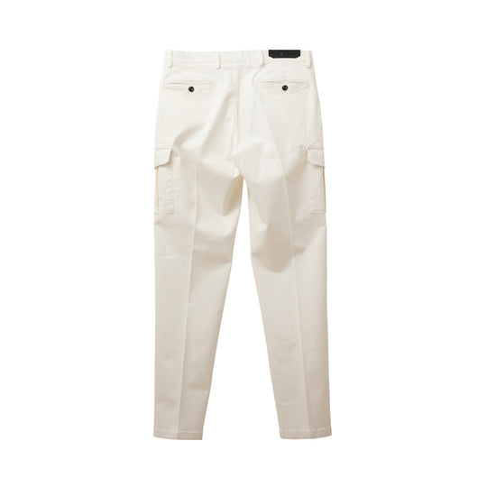 26AW ANNAPOLIS コットンストレッチ カーゴパンツ ホワイト