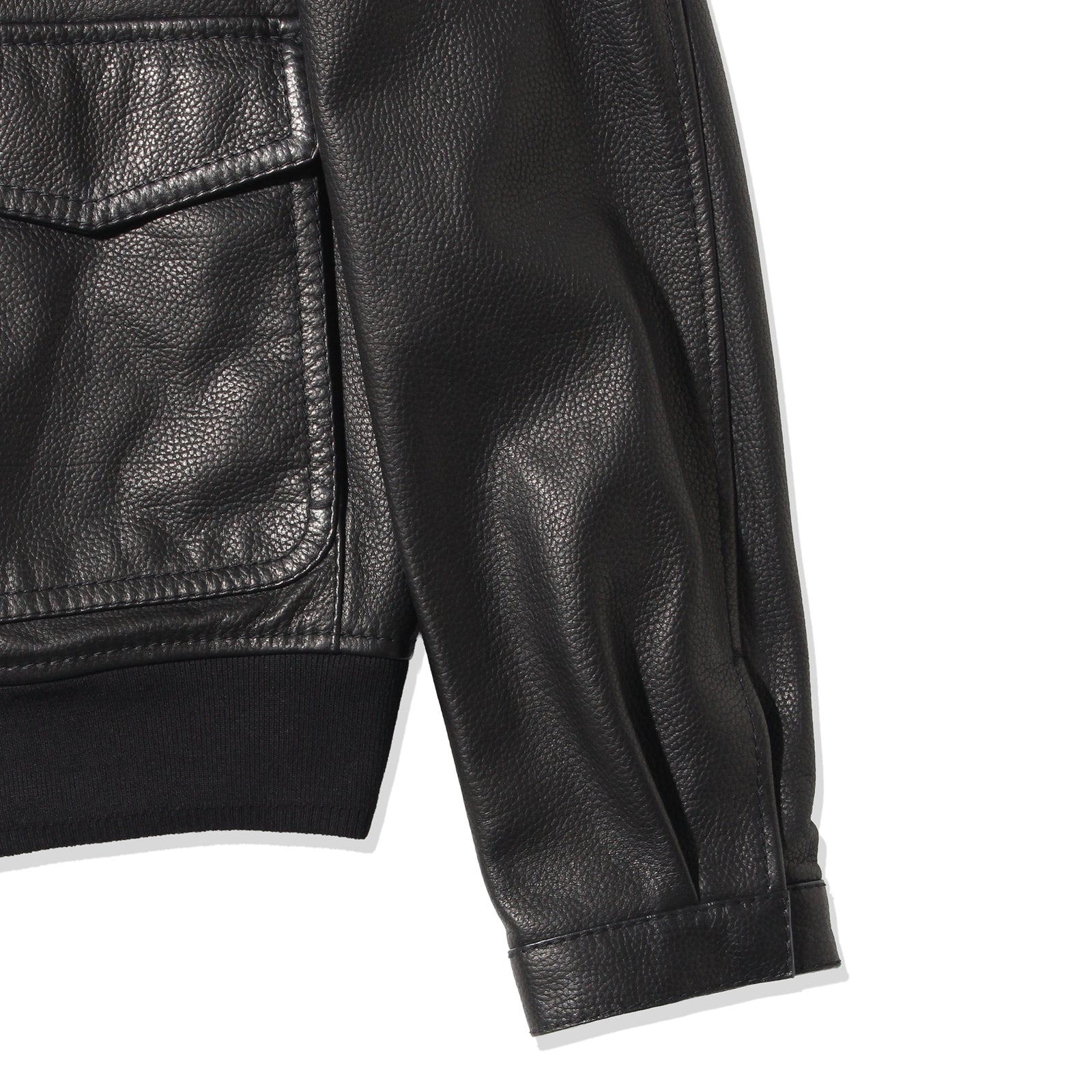 Bomber JK Grain Leather Black – MINIMAL WARDROBE（ミニマル