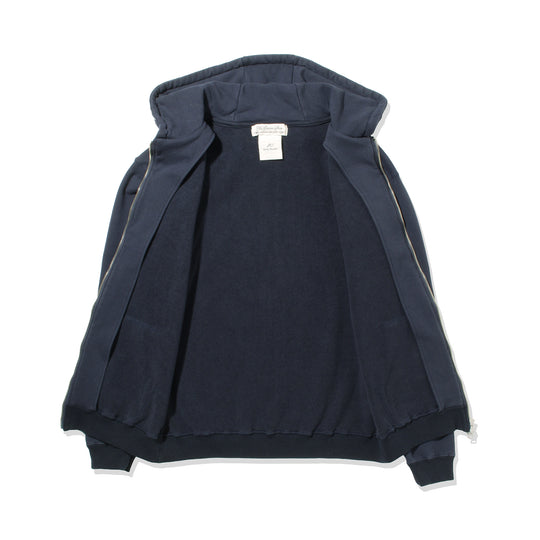 2026SS【干場別注】OW加工裏毛ZIPパーカ ネイビー