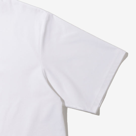 037_WW シルケットクルーネック ベーシックTシャツ ホワイト