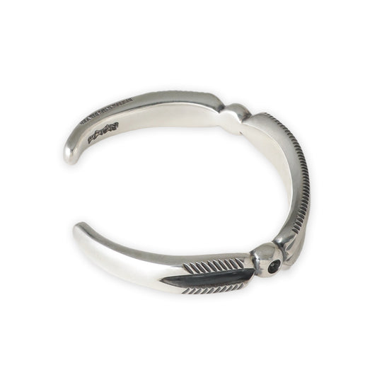 Flat top feather Bangle